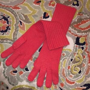 Cashmere long knit gloves